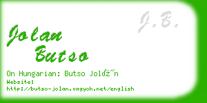 jolan butso business card